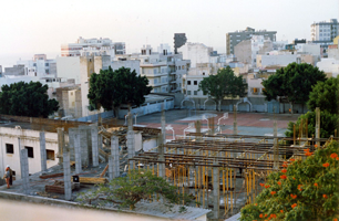 Elevación del edificio de la nueva ala central