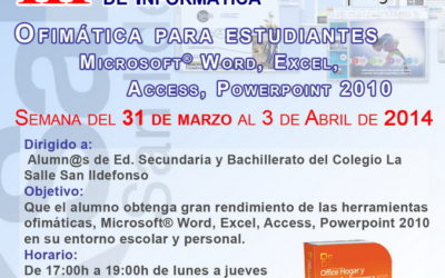 III Taller de Informática de ESO y Bachillerato: Ofimática para estudiantes