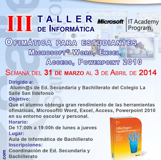 III Taller de Informática de ESO y Bachillerato: Ofimática para estudiantes