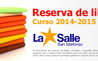 Formulario de reserva de libros para el próximo curso 2020/2021