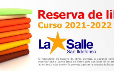 Formulario de reserva de libros para el próximo curso 2021/2022